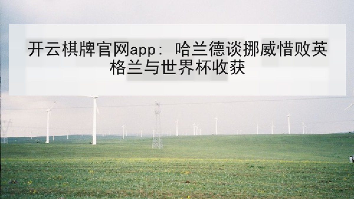 开云棋牌官网app: 哈兰德谈挪威惜败英格兰与世界杯收获